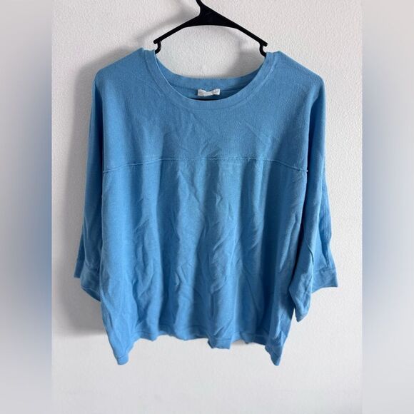 J. Jill Sweaters - J. Jill Women’s Linen Blend Long Sleeve Top Blue Comfort SIZE Large Tall Basics